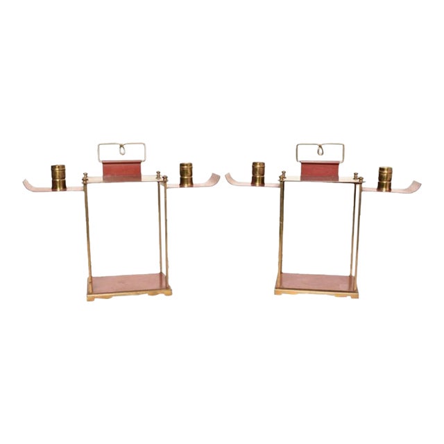 1950s Jacques Adnet (Attribution) Wall Sconces - a Pair For Sale
