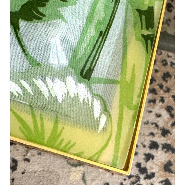 1970's Italian Lucite Brass Large Tray For Sale In Miami - Image 6 of 7