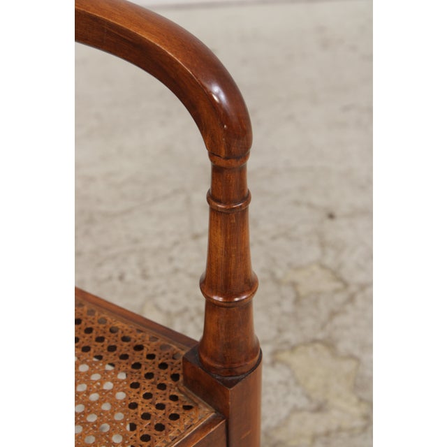 Pair English Adams Style Painted Back Cane Armchairs For Sale - Image 14 of 16