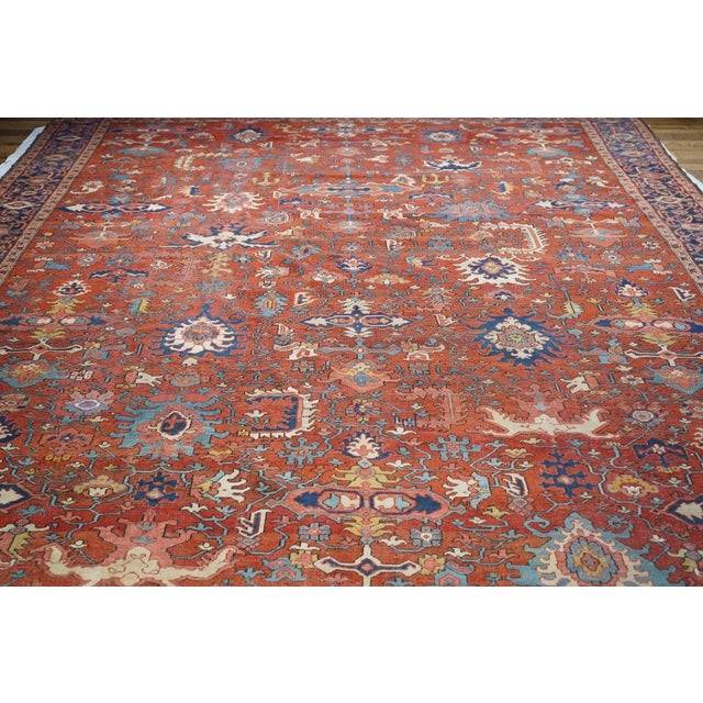 Fine Antique Serapi Rug 11'5'' X 17'10'' For Sale - Image 11 of 11