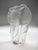 Handmade beautiful glass elephant in clear and frosted relief, designed by Mats Jonasson for Målerås Glassworks. The...