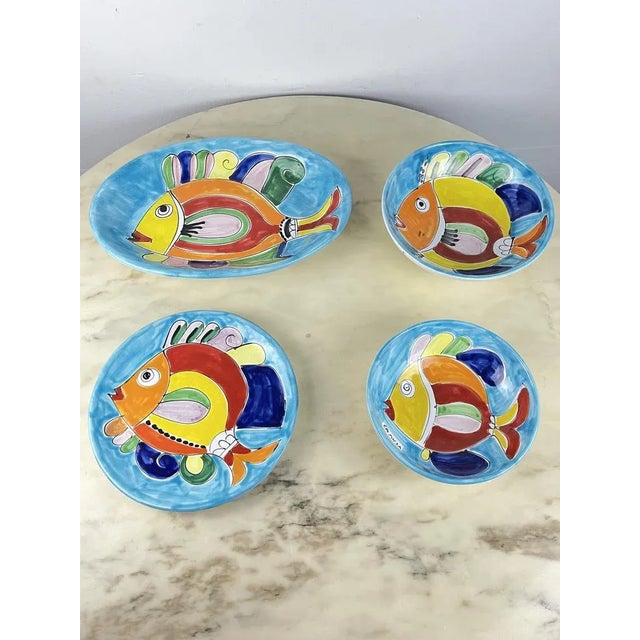 Glazed Ceramic Plates from La Musa, Italy, 1980s, Set of 4 For Sale - Image 9 of 9