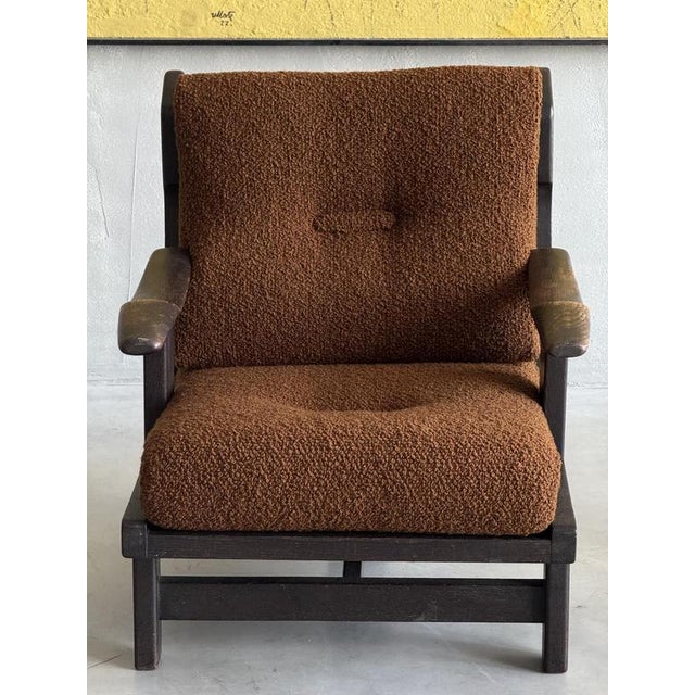1960s French Oak Armchairs, Set of 2 For Sale - Image 5 of 8
