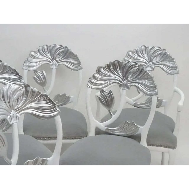 Italian Polychrome Carved Dining Chairs - Set of 6 For Sale - Image 4 of 6