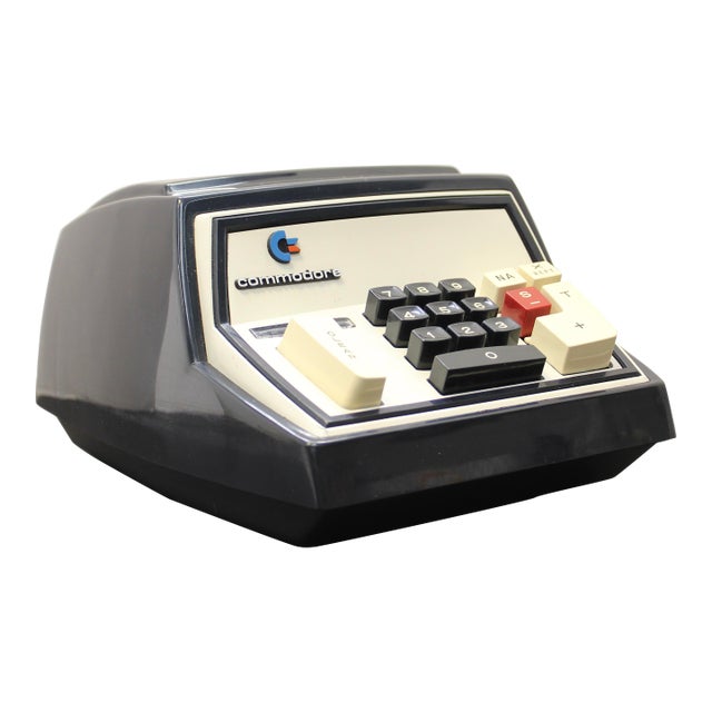 Vintage 1960s Commodore Model 202 Desktop Adding Machine With Case For Sale