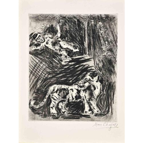 Marc Chagall, The Monkey and the Leopard, 1952, Etching For Sale