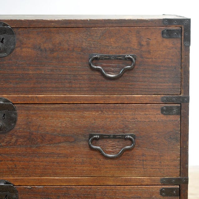 Japanese Tansu Chest of Drawers, 1870 For Sale - Image 13 of 15