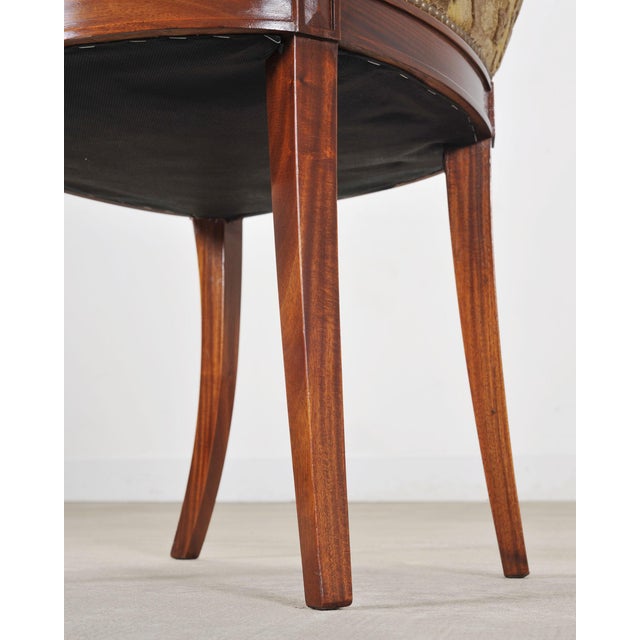 Set of Six French Empire Mahogany Swan Gondola Dining Chairs For Sale - Image 16 of 18