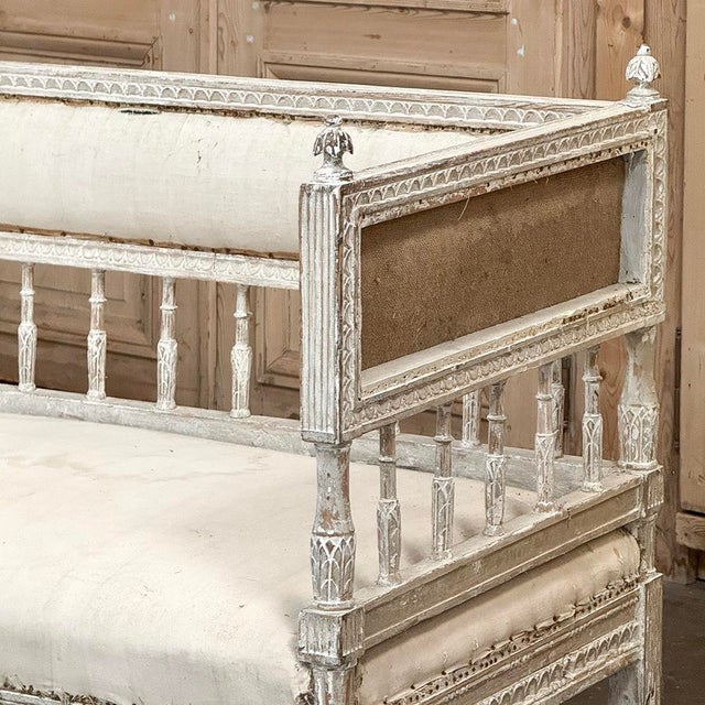 18th Century Swedish Gustavian Period Neoclassical Bench For Sale In Dallas - Image 6 of 17
