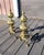 Vintage Ornate Cast Brass Fireplace Andirons 1950s A vintage ornate solid cast brass pair of andirons in there original...