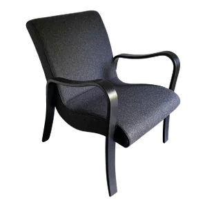 Vintage Bentwood Thonet Armchair Upholstered in Wool