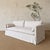 Traditional Veles Slip Covered Sofa in 100% Pure Thick Belgian Linen- Greige For Sale - Image 3 of 8