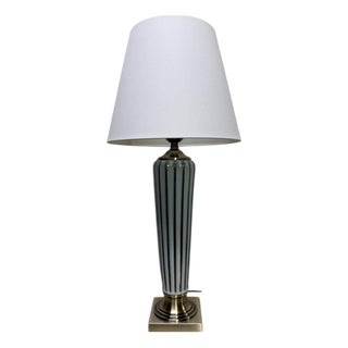 Porcelain and Metal Table Lamp For Sale