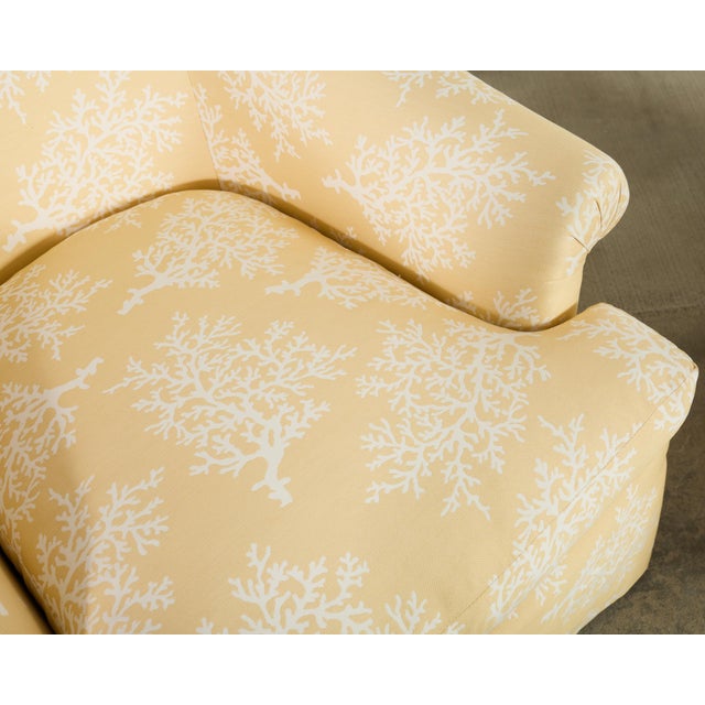 Pair of A. Rudin Attributed White Coral Over Butter Club Chairs For Sale - Image 9 of 18