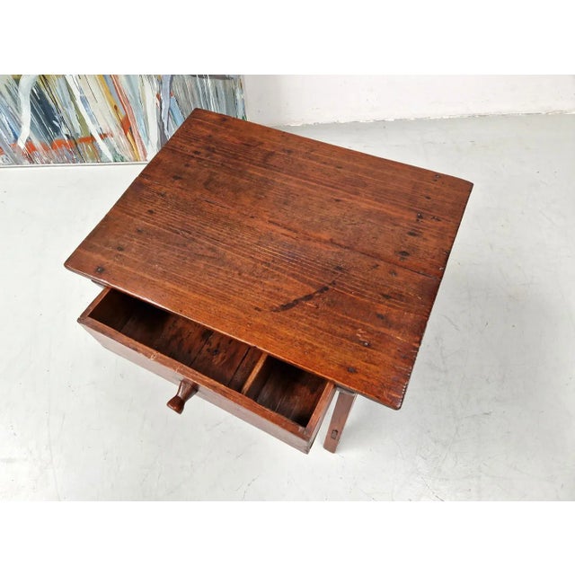 19th Century Wabi Sabi Spanish Table with Drawer For Sale - Image 6 of 11
