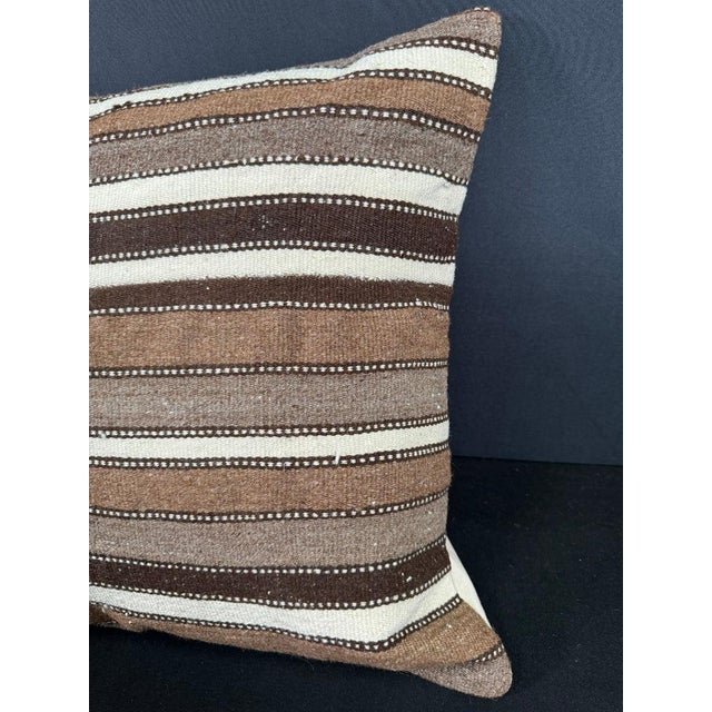 Contemporary Turkish Hemp Pillow Cushion Natural Beige Brown Cushion Cover 20"x20" For Sale - Image 3 of 4