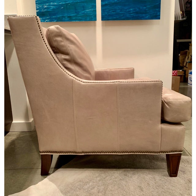 Modern Lillian August for Hickory White “Royce” Leather Chair Chairish