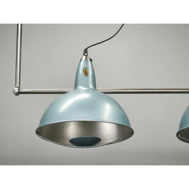 Italian Industrial 3-Light Chandelier from A.L.F Firenze, 1970s For Sale - Image 4 of 18