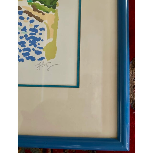 1970s Original Lithograph Seaside John Botz Signed and Numbered 246/250 For Sale - Image 4 of 6