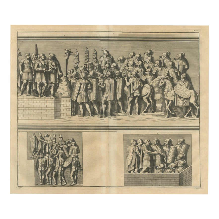 Montfaucon, Roman Army Assembled Before Its Commanders with Standards ...