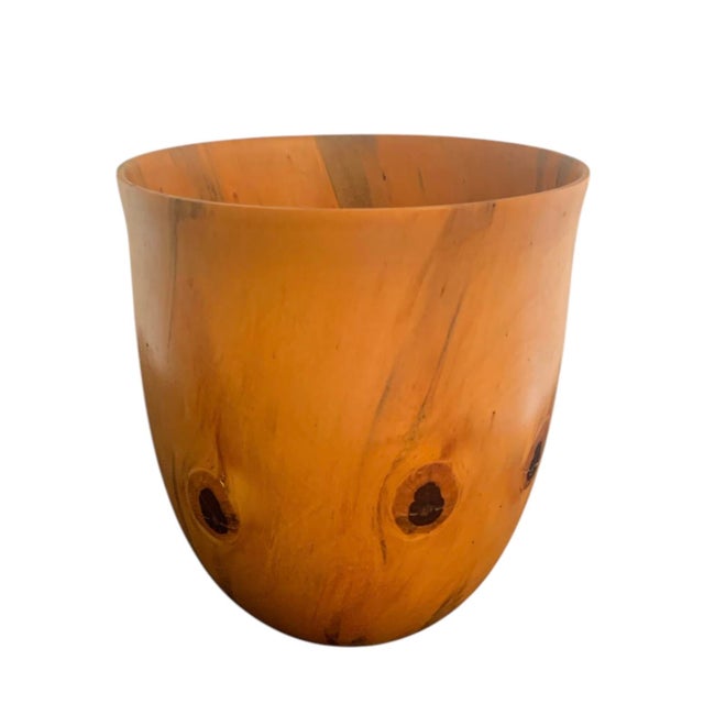 2004 Norfolk Island Pine Wood Bowl Hawaii Woodturner Signed and Dated For Sale - Image 4 of 8