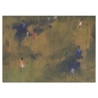 L. Maste, Danse au vent, Gouache & Pastel on Paper, Framed For Sale