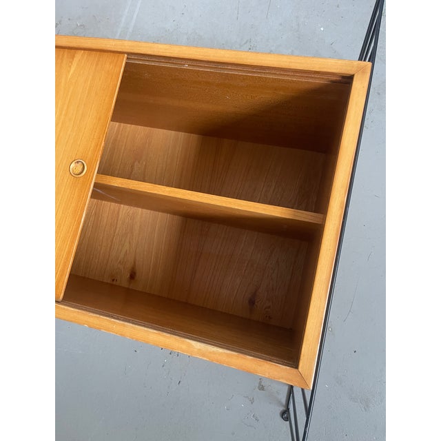 Mid-Century String Shelf and Cupboard in Gold Ash by Nisse and Kajsa Strinning, Sweden, 1960s For Sale - Image 6 of 18