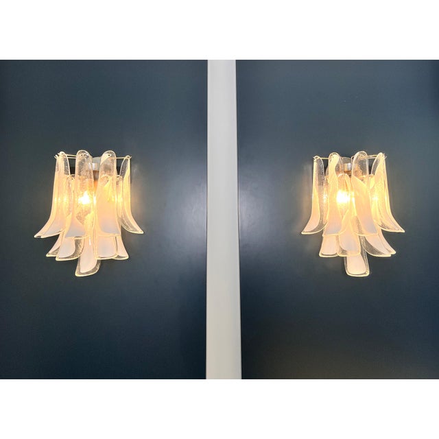 Vintage Italian Murano Wall Lights in the style of Mazzega, 1990s, Set of 2 For Sale - Image 12 of 17