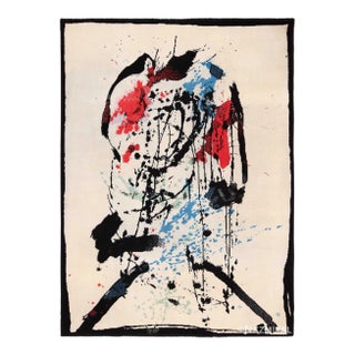 Nazmiyal Collection Vintage Scandinavian Ege Art Line Robert Jacobsen Rug For Sale