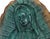 Antique Verdigris Bronze Relief Sculpture Plaque of Our Lady Guadalupe For Sale - Image 4 of 9