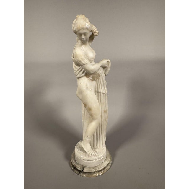 19th-century alabaster sculpture of Diana at her bath For Sale - Image 6 of 6