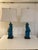 Gorgeous pair of Turquoise Glazed Porecelain Foo Dogg Table Lamps. Amazing custom wood bases and iron rear supports for...