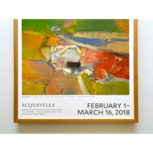 Mid-Century Modern Richard Diebenkorn Abstract Expressionist Lithograph Print Framed Extra Large California Landscapes Exhibition Poster " Berkeley #44 " 1955 For Sale - Image 3 of 12
