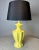 Mid Century Hollywood Regency Yellow Ceramic Table Lamp For Sale - Image 10 of 11