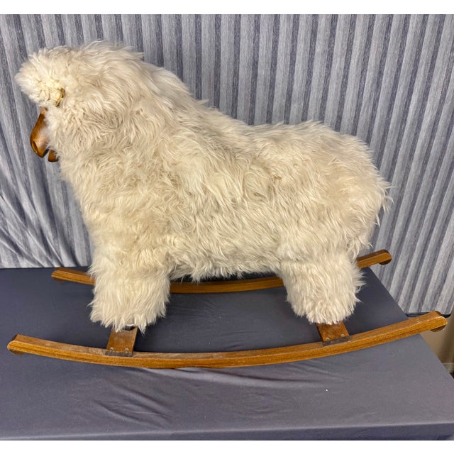 Mid-Century Style Child's Rocking Sheep #1 For Sale In Palm Springs - Image 6 of 10