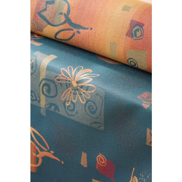 Late 20th Century Green & Orange Fabric by Vico Magistretti, 1980s For Sale - Image 6 of 16