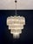 Large Vintage Murano Glass Tiered Chandelier with Smoked Glass Tube, 1990s For Sale - Image 10 of 16