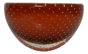 Empty Pocket Ashtray in Controlled Bubble Glass Princ Art Glass