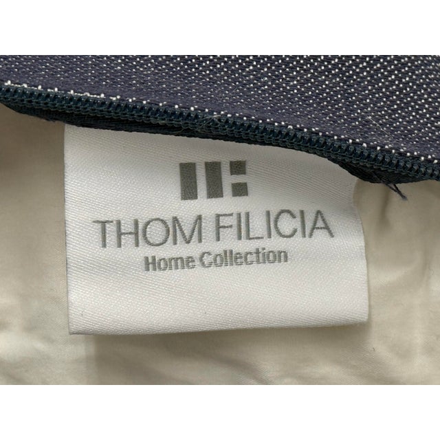 Thom Filicia for Eastern Accents Strauss Denim Decorative Pillows, Pair For Sale - Image 12 of 12
