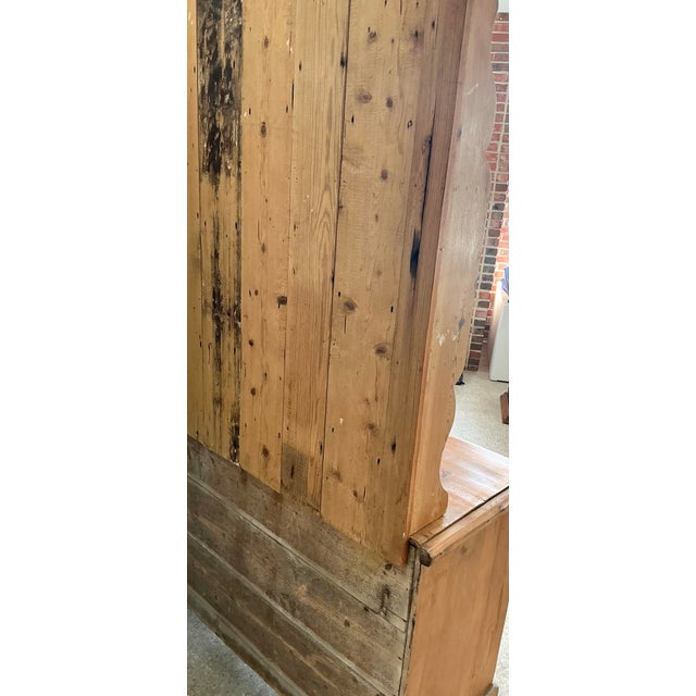 Tan Vintage Primitive Pine Hutch For Sale - Image 8 of 12