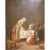 A tender scene of domestic life unfolds in this antique French genre painting inspired by Jean-Baptiste-Siméon Chardin’s...