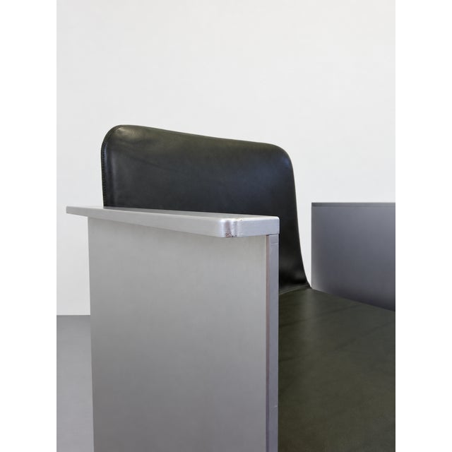 Flutz Chairs in Steel and Leather by Michael Anastassiades for Cassina, 2010s, Set of 2 For Sale - Image 10 of 14