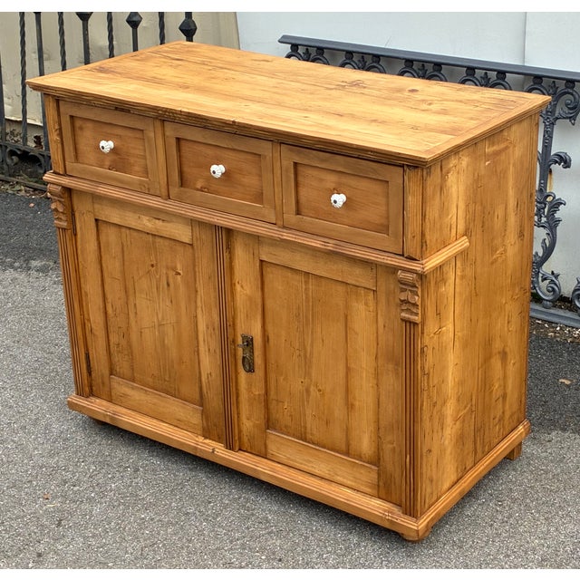 Pine Two Door Three Drawer Dresser Base For Sale In Baltimore - Image 6 of 15