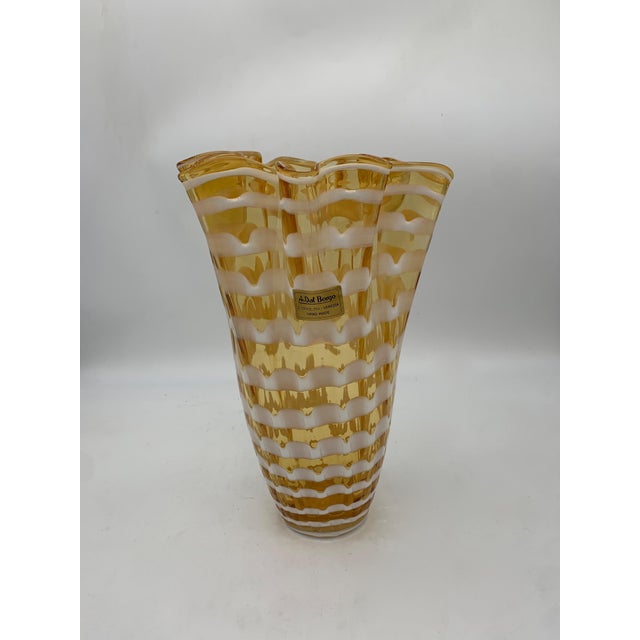 Murano Vase attributed to A. Del Borgo for Seguso, Italy, 1960s For Sale - Image 4 of 5