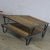 Rustic Vintage American Industrial 2 Pallet Coffee Table Oak and Steel Three by Five Feet For Sale - Image 3 of 11