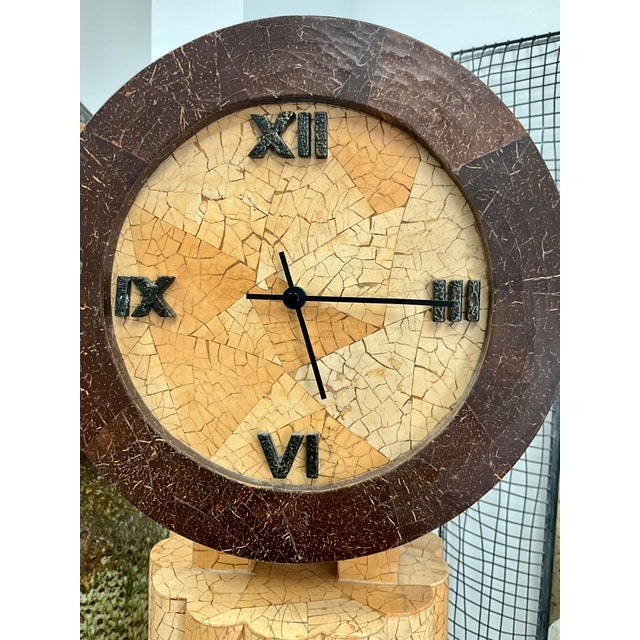 Highly Unusual Pen Shell Grandfather Clock, Circa 1980s For Sale - Image 4 of 16