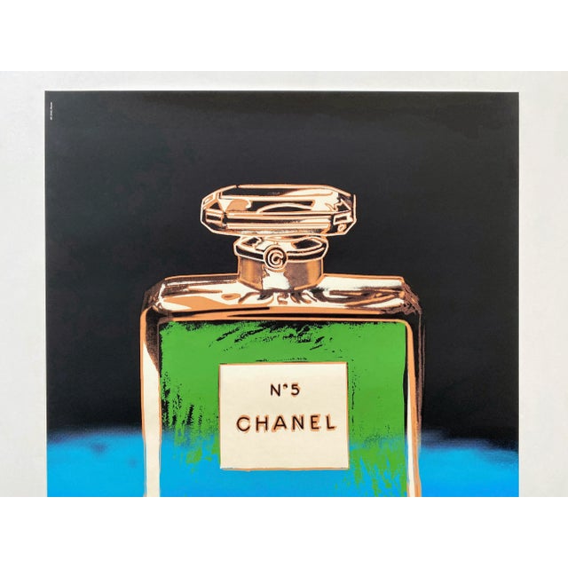 This Andy Warhol rare vintage 1997 fine art silkscreen print iconic large Pop Art poster " Chanel No. 5 " 1985, is an...