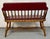 Brown Vintage Farmhouse Windsor-Style Spindle Bench For Sale - Image 8 of 8
