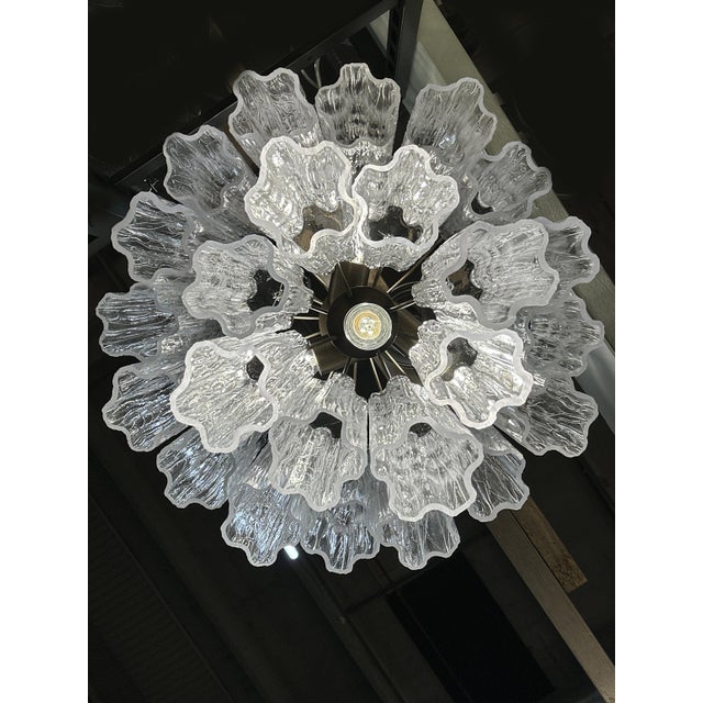 Murano Contemporary Murano Glass “Tronchi” Chandelier Burnished Metal Frame by Simoeng For Sale - Image 4 of 7