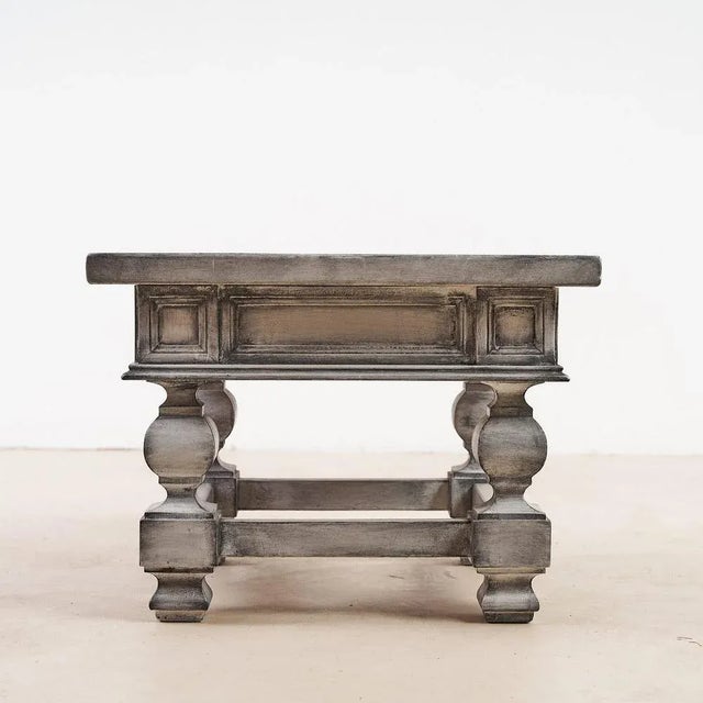 Wood Vintage White Coffee Table For Sale - Image 7 of 7